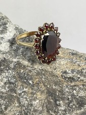 Vintage ovaler Granat Ring /
