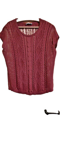 Damen pullunder bordeauxrot - pullunder,,