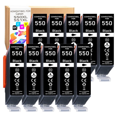 10x druckerpatronen black - 10x, +