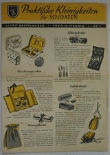 Praktische Kleinigkeiten für Soldaten - Ultra Bastelbogen Papier Nachkrieg