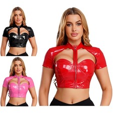 Damen Wetlook Crop Tank Tops