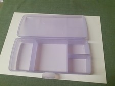 Tupperware, transparent lila Lunchbox, Nr. 4195, ungebraucht