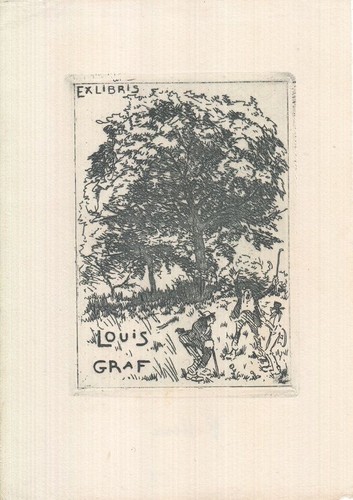 Exlibris bookplate radierung - bookplate,