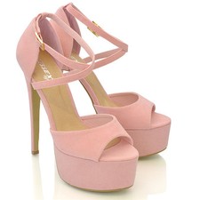 Damen-Riemchen-Plateausandalen