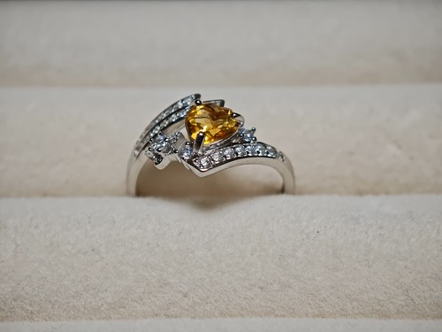 Citrin ring 925 sterling - ring,