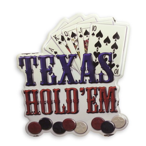 Blechschild texas hold - blechschild, "texas