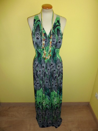 Kleid maxi grün mit - maxi,