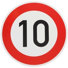 Verkehrsschild 10 km/h Schild