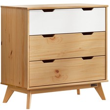 B-Ware Kommode Sideboard Schrank mit Schubladen Massiv Holz Möbel 80x79x40cm