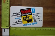 Alter Aufkleber Wintersport WinterReifen Spikes Schneeketten CENTRAX 1989 (TTB)