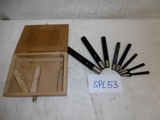 1x Locheisen Set 8tlg. + Holzkiste Henkellocheisen ex Bundeswerhr (SPL53)