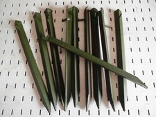 10 x Bundeswehr Bw Zeltheringe Heringe Zeltppflöcke Camping 35cm lang oliv