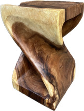 50cm Holz Hocker Couchtisch Beistelltisch Sitzhocker gedreht