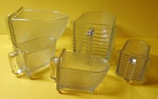 5 alte Glasschütten Omas