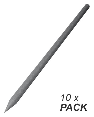 10x recycling zaunpfahl grau - 10x,