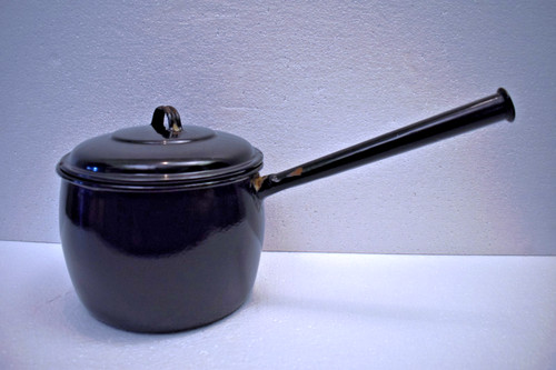 Vintage emaille kochtopf milch - emaille,