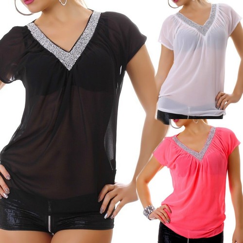 Sexy miss damen chiffon top - damen,