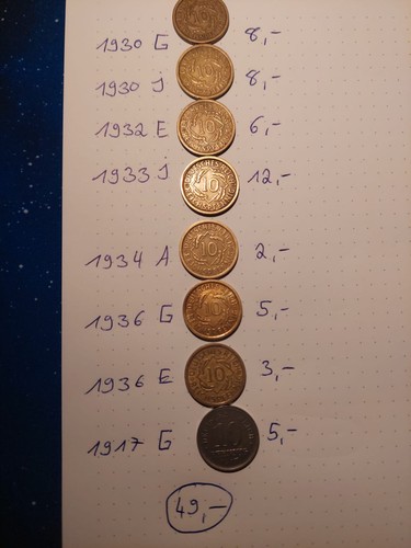 Pfennig münzen deutsches - 10,