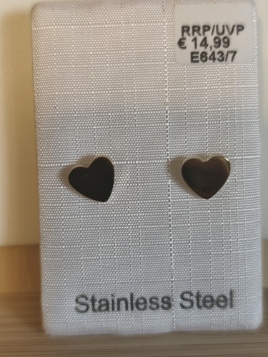 Herz ohrstecker stainless - herz,