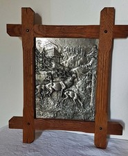 Rein Zinn Bild Hirsch Reh Berg Hütte Alpen Schwarzwald Tanne Eiche Rahmen Förste