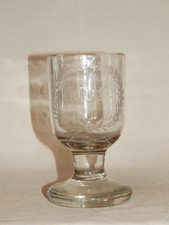 Biedermeier Glas Fussbecher
