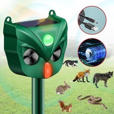 Solar Ultraschall Tiervertreiber Katzenschreck Wiederaufladbar Vögel Tierschreck