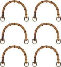 6 Bambus Handtaschen Griffe - Taschengriffe aus Bambus