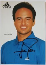 Hansi Müller Adidas VFB Stuttgart handsignierte Autogrammkarte DFB 90zig Mailand