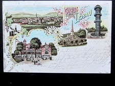 Postkarte / Litho.:  Gruss aus LÖBAU,  gelaufen 1899