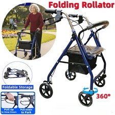Alu Rollator Klappbar Leichtgewichtsrollator Laufhilfe Gehhilfe Gehwagen Blau