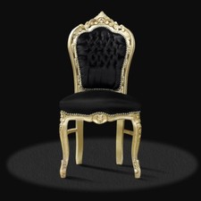 Barockstuhl Stuhl Schwarz Gold