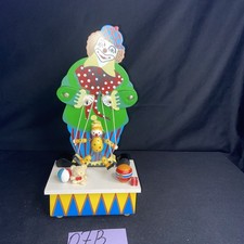 Gilde Spieluhr Clown mit Marionette Holz 