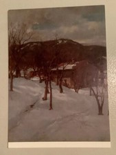 1 Postkarte, Neujahrsgruß, Winterlandschaft, Johann Sperl, Schnee, Berge, Neu