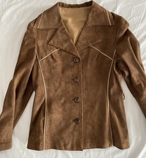 Vintage braune lederjacke - braune, lederjacke/