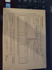 MELDEZETTEL Gut Schaden Diebstahl Dokument blanko Bundesbahn DB DIN A5 Zugführer