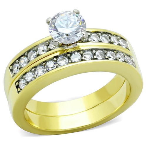 Damen gold ring - set, kanal