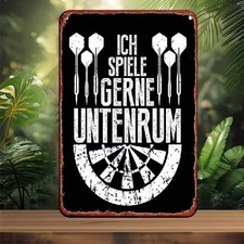 Blechschild Dart Darts Ich