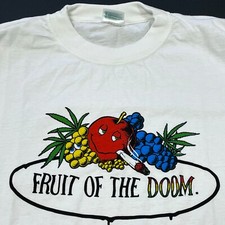 vintage 90s FRUIT OF THE DOOM Shirt weed cannabis marijuana stoner RARE PARODY