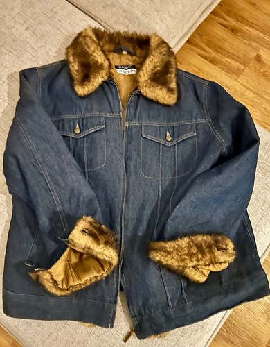 Jeansjacke mit kunstfell - jeansjacke, –