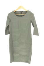 SARAH PACINI Businesskleid Damen 38/M Grau Leinen Minimalistisch Elegant