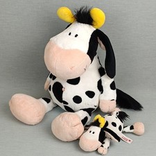 NICI Kuh Farm Friends ❤️ Kuscheltier Stofftier ca 45cm + 20cm SET Schwarz Weiß