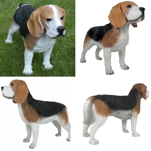 Deko figur beagle hund braun - figur,