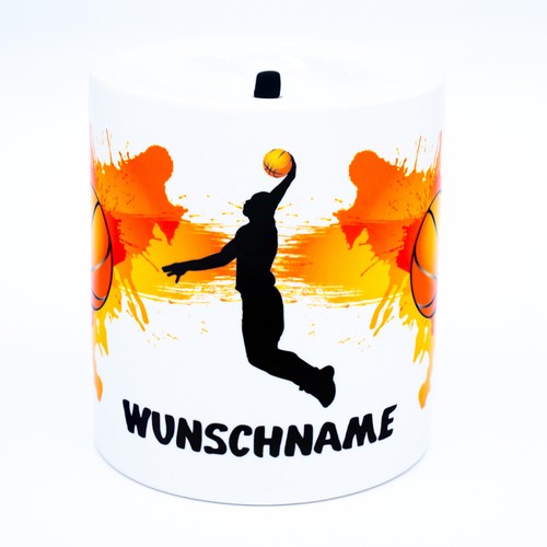 Basketball spardose mit namen - spardose,