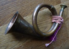 Sammlerstück kl. altes Horn  Musikinstrument  Kupfer Messing  Deko Vintage -15cm