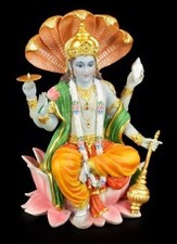 Vishnu Figur bunt - Hindu Gottheit Buddha blau