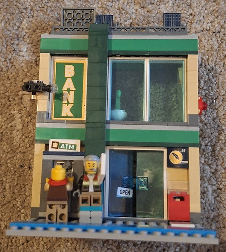 Lego gebäude set bank mit - lego, atm