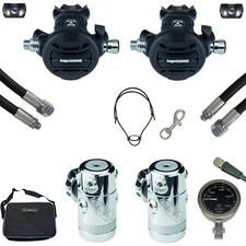 SF-1: Apeks XTX 50 Doppelgeräte Set - Flex schwarz - Flex HD - SPG 0-5000psi