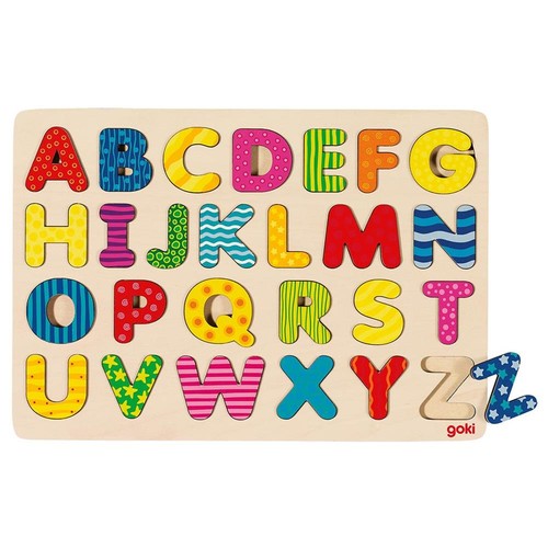 Goki alphabetpuzzle holz abc - goki,