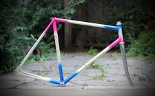 Dancelli Track Frame / 55 cm / White Blue Pink / Campagnolo Pista Bahn