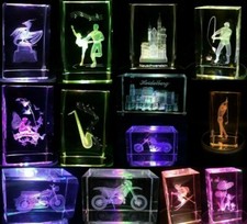 3D Kristallglas Quader Adler